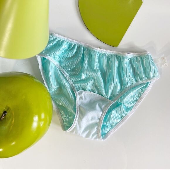 Nwt vintage lingerie teal nightgown chemise. Sea foam vintage dressing gown - Picture 12 of 15